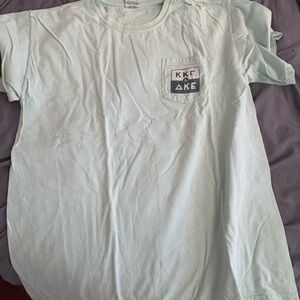 Comfort Colors Light Mint Short Sleeve Pocket Tee with Greek Letters